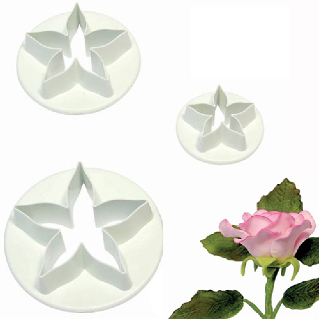 PME Rosenkelch / Poinsetta Blütenpaste Ausstechformen Set