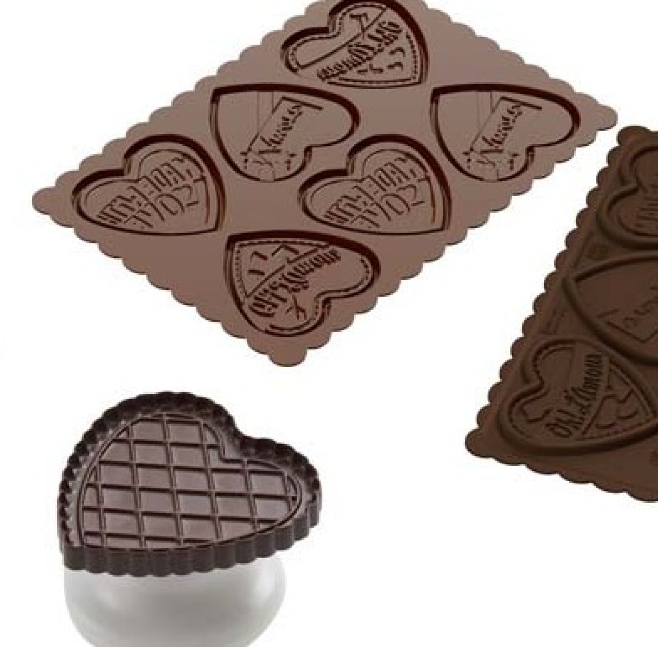 Silikomart Ausstecher & Schokoladenform Set "Liebe''