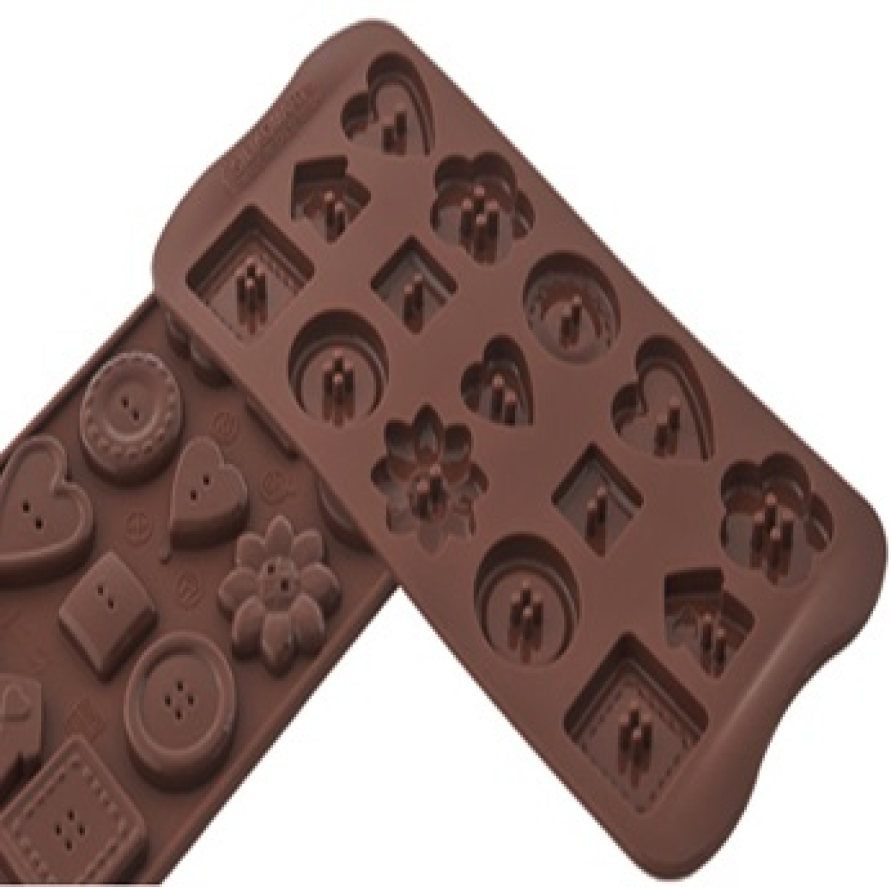 Silikomart Silikonform für Schokolade "Button", Knöpfen