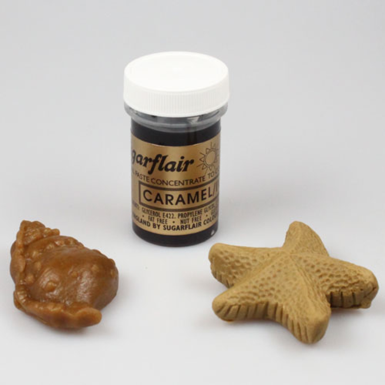 Sugarflair Profi Lebensmittelfarbe Caramel/Ivory, 25 g
