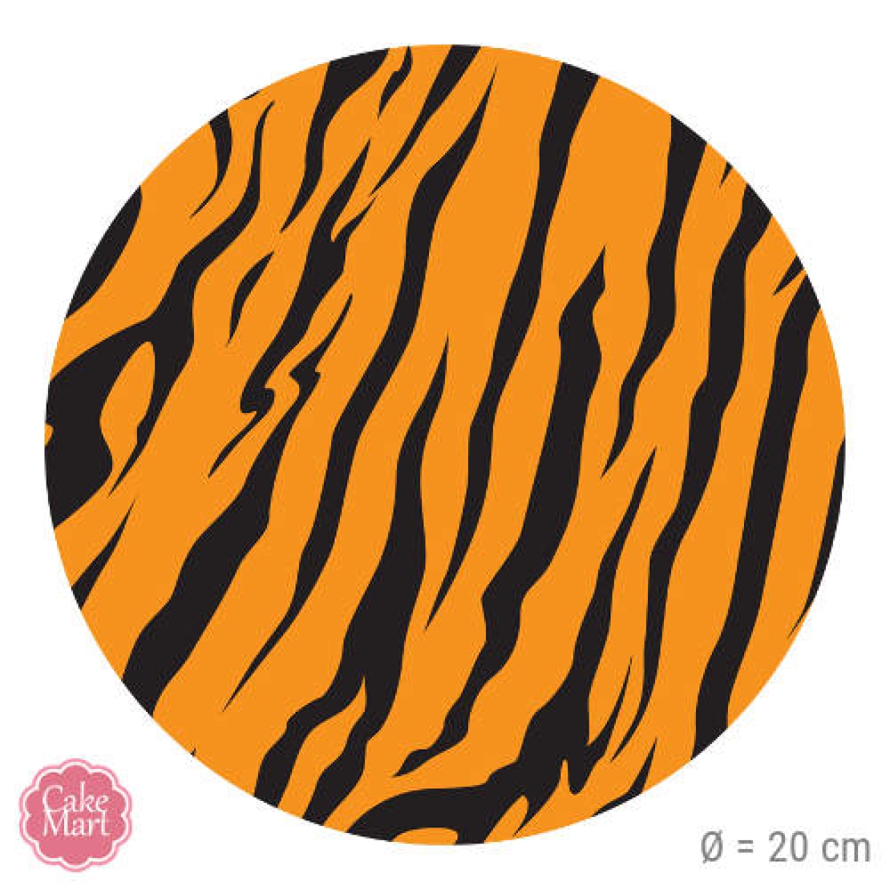 Tortenaufleger "Tiger Camouflage", rund, 20 cm