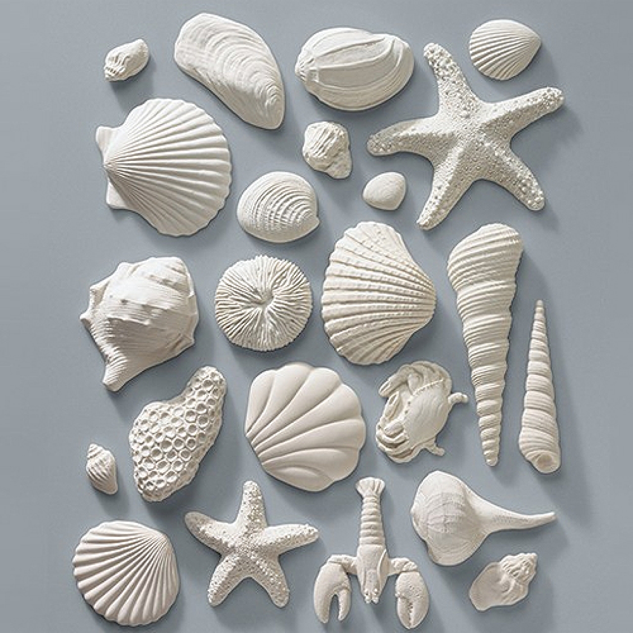 Culpitt, Tortendeko "Muscheln & Meerestiere", 23 Stück, nicht essbar, viele Designs á 1-10 cm