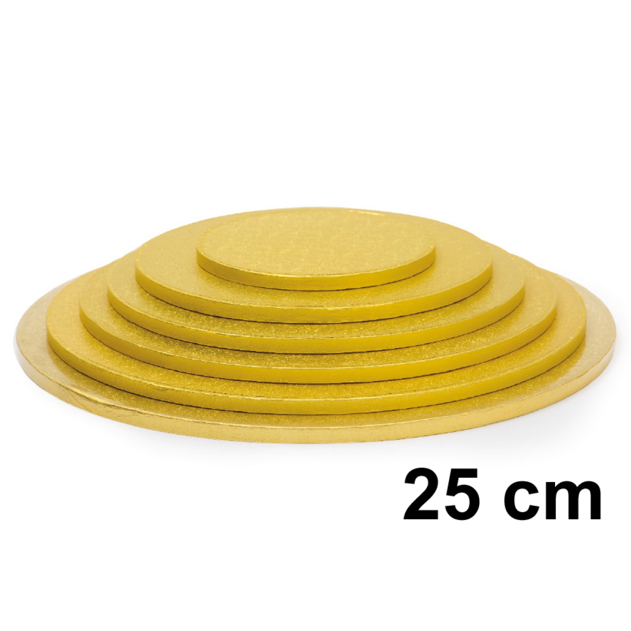 Cake Board, Gold, Rund, 26 cm, ~1,2 cm dick