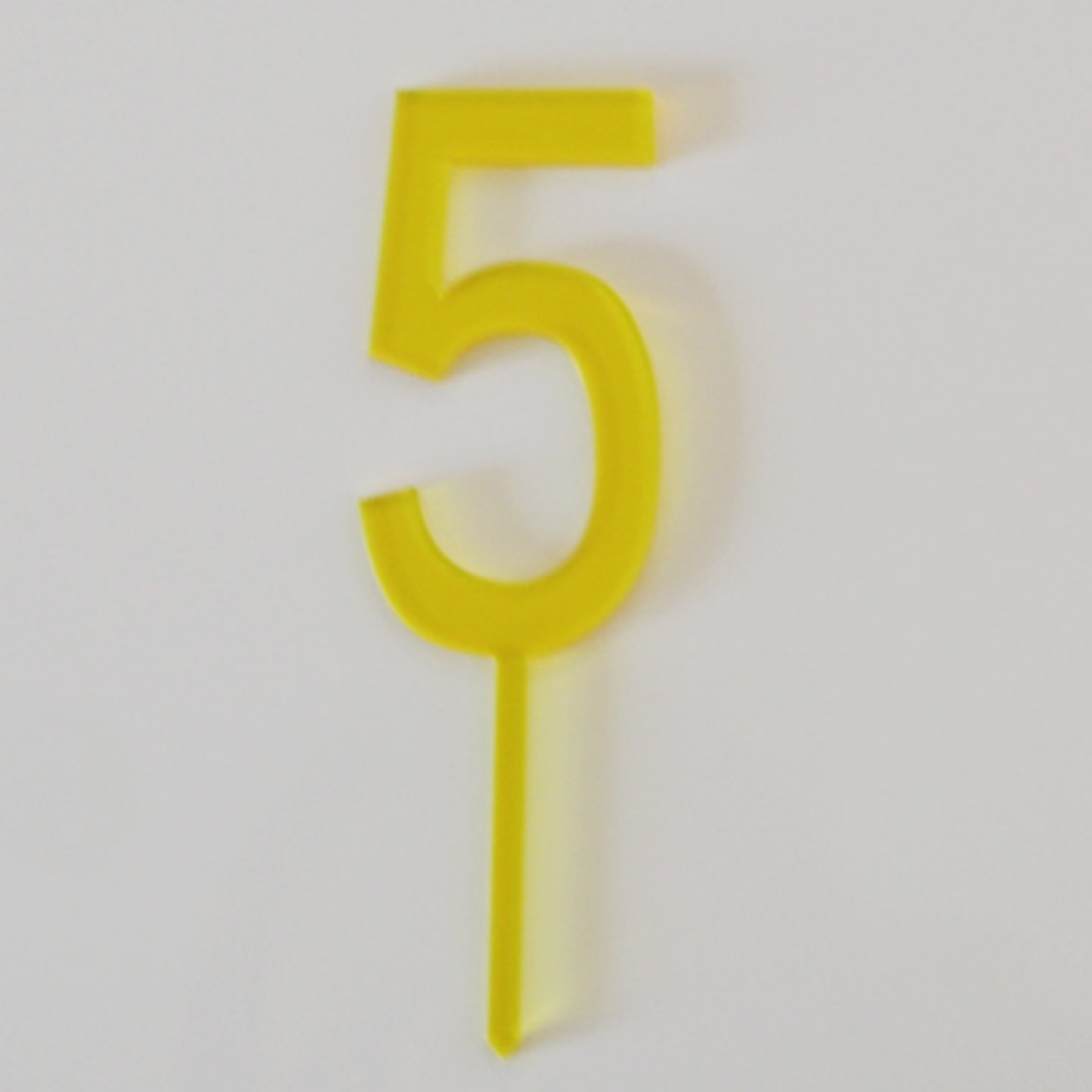 Meri Meri Torten Picker "Nummer 5", Gelb, 11 cm