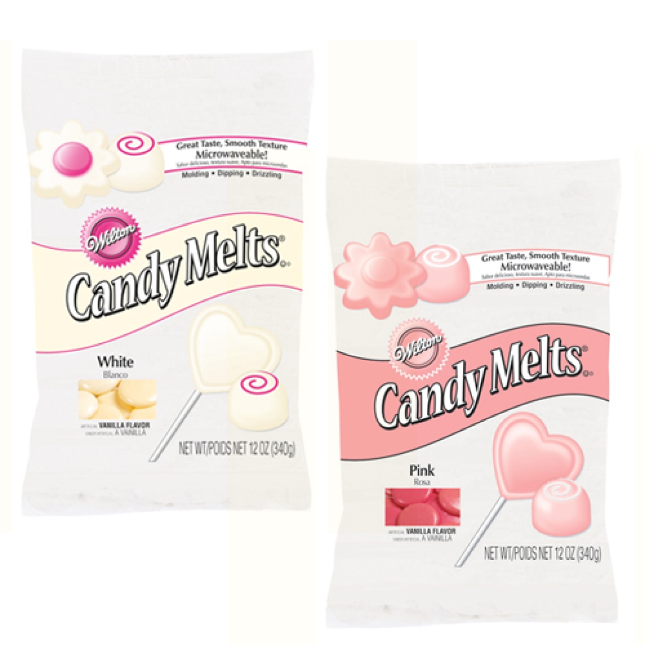 Wilton Candy Melts 2er Set, rosa & weiß