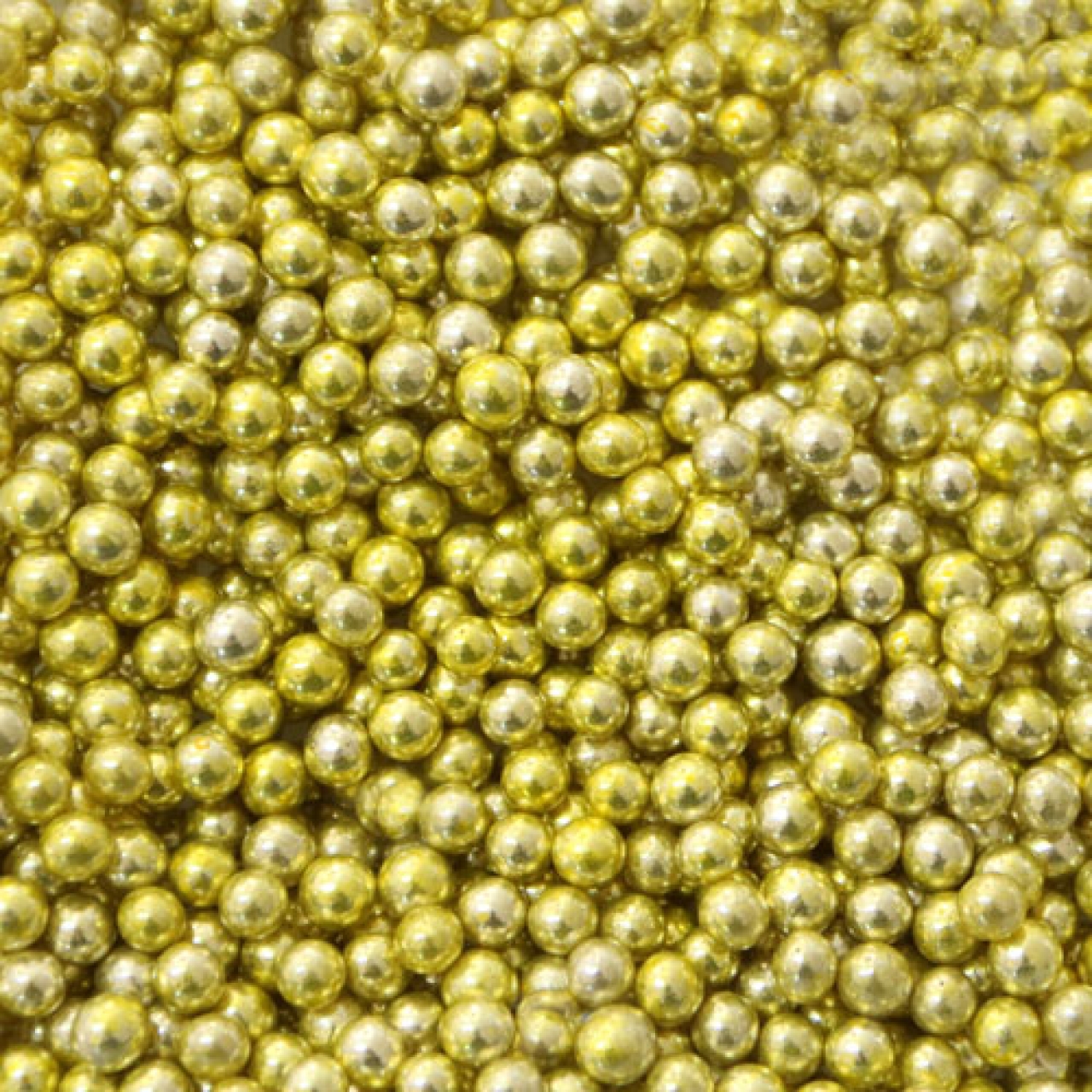 Zuckerperlen "Metallic Gold", Farbe: Gold, 4 mm, 80 g, FunCakes