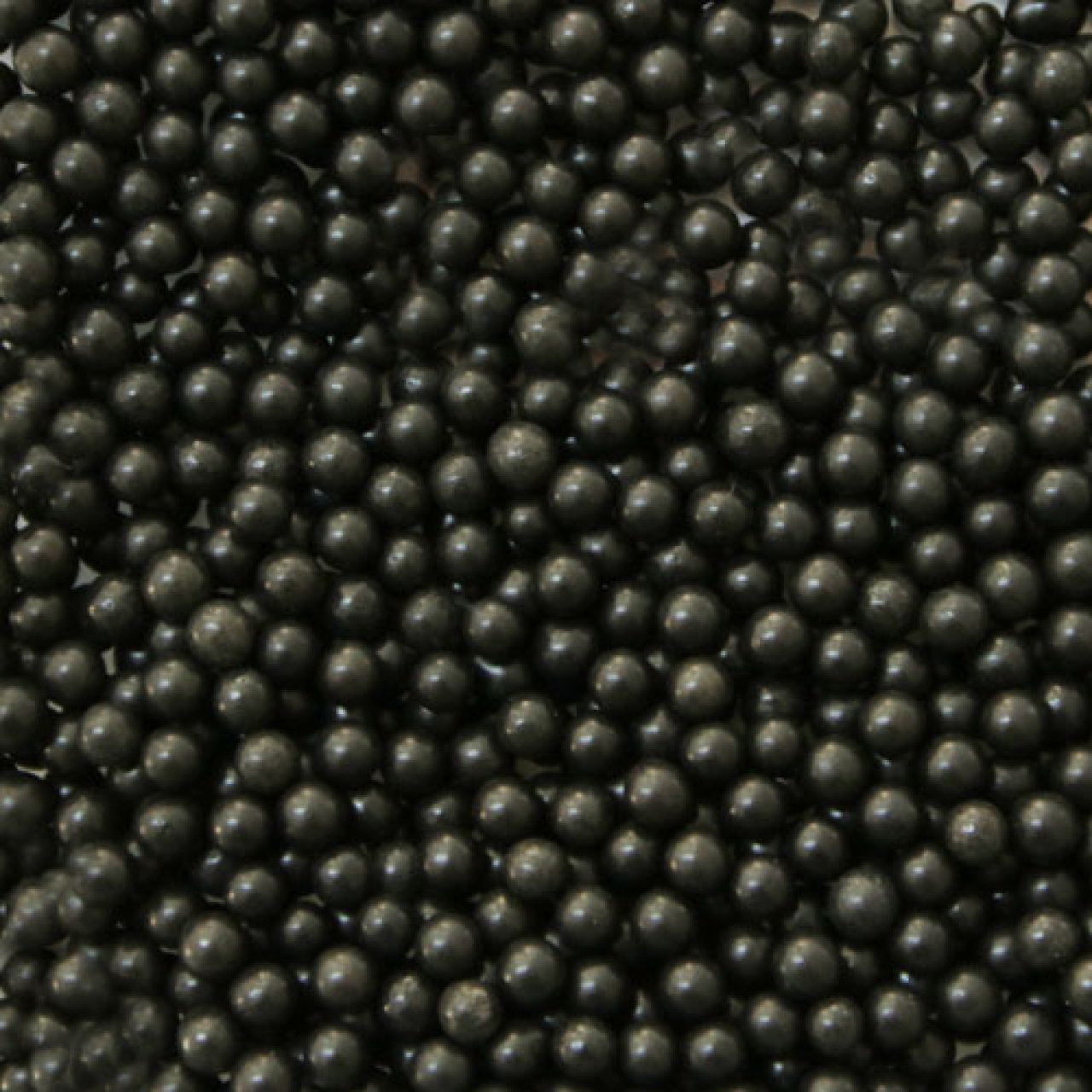 Zuckerperlen "Medium Shiny Black", Schwarz, 4 mm, 80 g, FunCakes