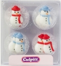 Culpitt Cupcakes Deko Schneemann, 30 mm, 10 stk