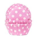 HoM Muffinförmchen, baby pink, weiße Punkte, 50 Stck, 5 cm