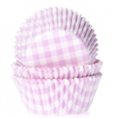 HoM Muffinförmchen, rosa, karo, 50 Stck, 5,0 cm
