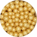 Azo-freie Zuckerperlen 'Glimmer Gold' 60 g, ca. 5-7 mm