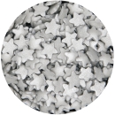 Azo-freie Streudekor Sterne, 40 g, Farbe: Silber