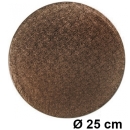 Tortenscheibe 25 cm, rund, Braun