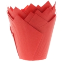 HoM Tulpen-Muffinförmchen Rot, 36 Stück